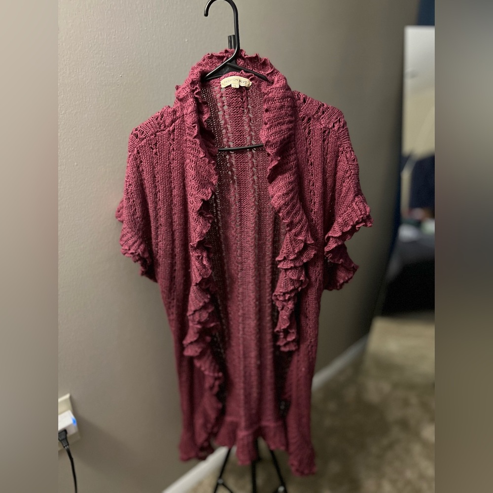 Violet cardigan sleeveless
